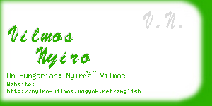 vilmos nyiro business card
